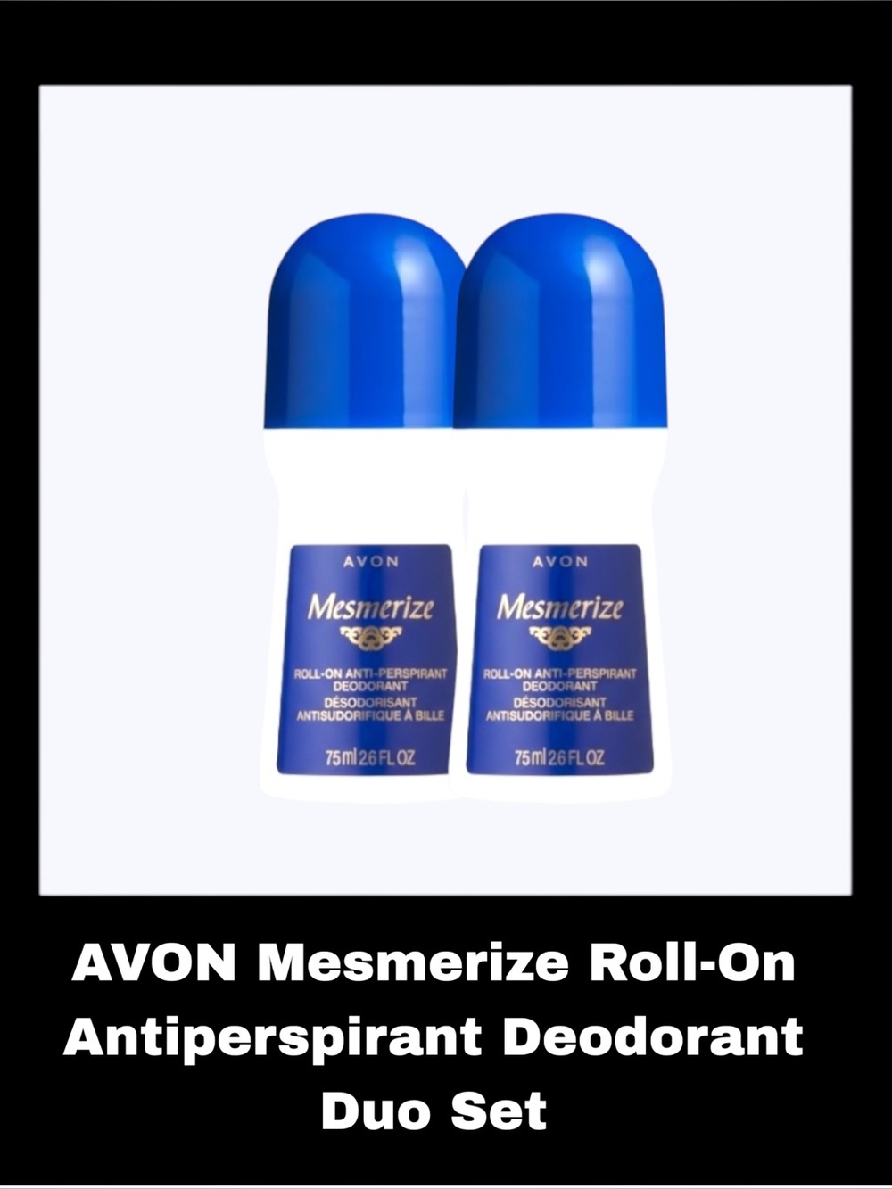AVON Mesmerize 2.6 Fluid Ounces Roll-On Antiperspirant Deodorant Duo Set
